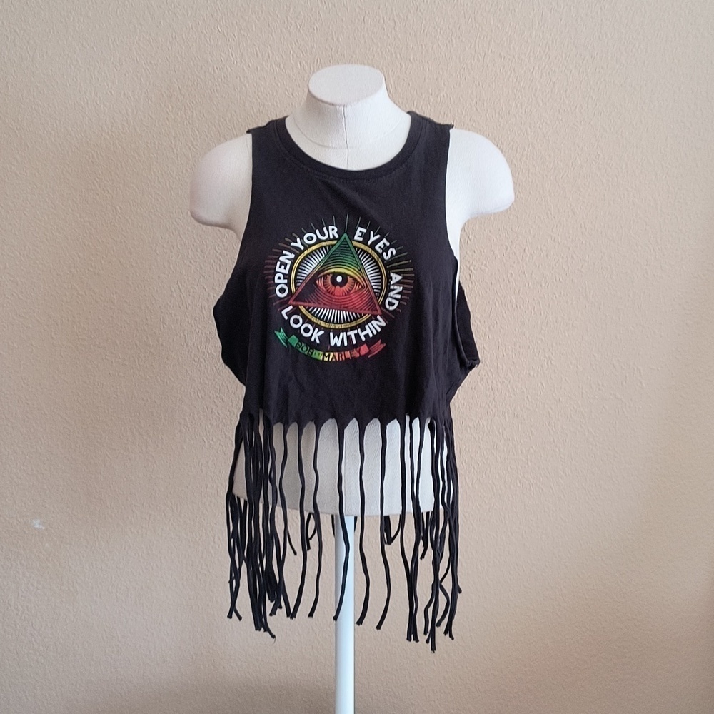 Zion Rootswear Bob Marley Shredded Tank Top Size XL